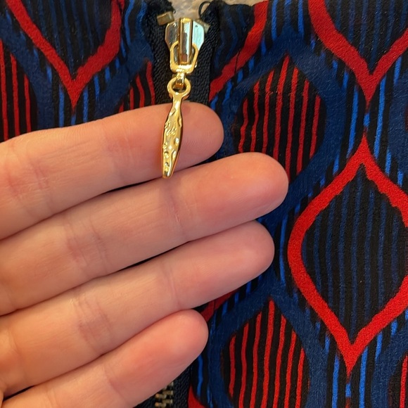 Kensie Geometric Cap Sleeve Shift Dress Size Large - Picture 7 of 7